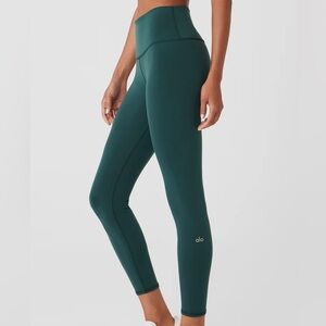 Alo Yoga 7/8 High-Waist Airbrush Legging - Midnight Green Sz XXS